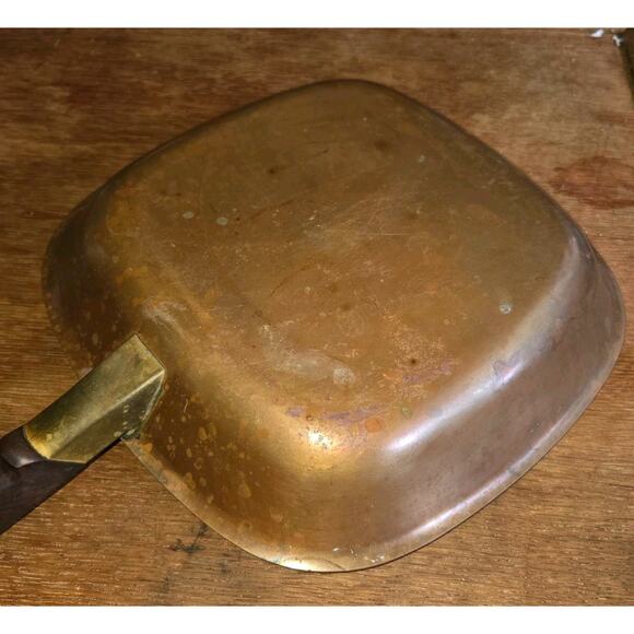 Bridgeport Copper Clad Square Fry Saute Stove Top Pan - Picture 1 of 9